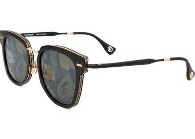 Pre-owned Bape 6 Sunglasses In Black/gold In Multi