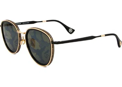Pre-owned Bape 7 Sunglasses In Black/gold In Multi