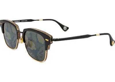 Pre-owned Bape 8 Sunglasses In Black/gold In Multi
