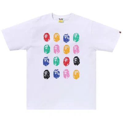 Pre-owned Bape A Bathing Ape 32nd Anniversary Ape Head Tee 'white' | Men's Size Xl