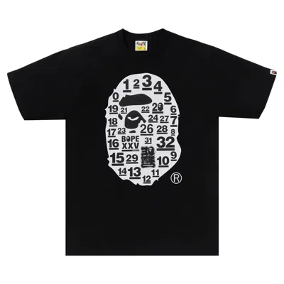 Pre-owned Bape A Bathing Ape 32nd Anniversary Big Ape Head Tee 'black' | Men's Size Xl