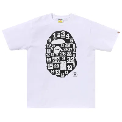 Pre-owned Bape A Bathing Ape 32nd Anniversary Big Ape Head Tee 'white' | Men's Size S