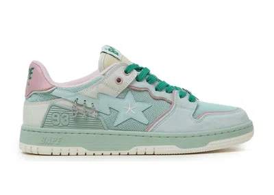 Pre-owned Bape A Bathing Ape  Sk8 Sta Bapy (women's) Sneakers In Minty Green/pink/white In Multi