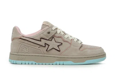 Pre-owned Bape A Bathing Ape  Sk8 Sta Bapy (women's) Sneakers In Sand Wash/pink/blue In Multi