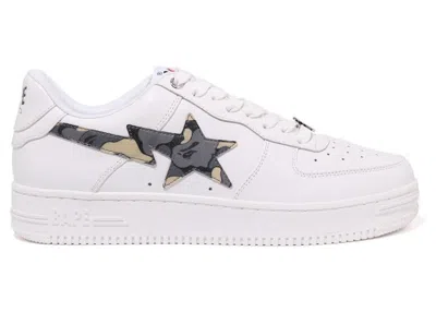 Pre-owned Bape A Bathing Ape  Sta Camo  Us Exclusive Sneakers In White/ In Multi