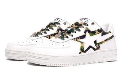 Pre-owned Bape A Bathing Ape  Sta Icon Abc Camo Green In White/green