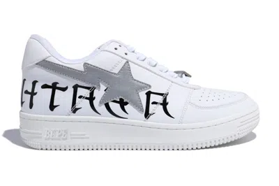 Pre-owned Bape A Bathing Ape  Sta Low 3m Sneakers In White/silver/black