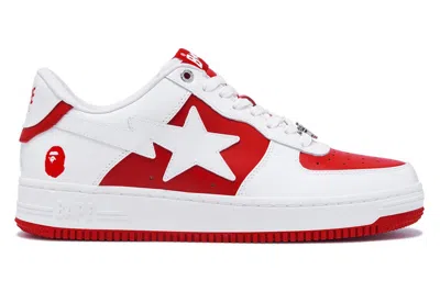 Pre-owned Bape A Bathing Ape  Sta Low #6 Red In Red/white