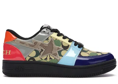 Pre-owned Bape A Bathing Ape  Sta Low Coach Sneakers In Black