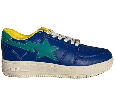 Pre-owned Bape A Bathing Ape  Sta Low Curren$y Sneakers In Blue/green/yellow