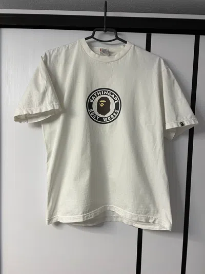 Pre-owned Bape A Bathing Ape  T-shirt In White