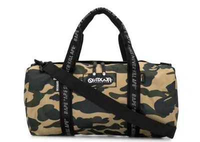 Pre-owned Bape A Bathing Ape  X Outdoor Products 1st Camo Duffel Bag In Yellow
