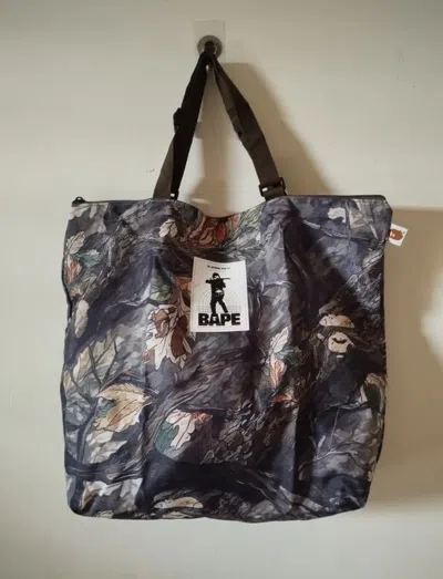 Pre-owned Bape A Bathing Ape Camo Magazine Tote Bag In Multi