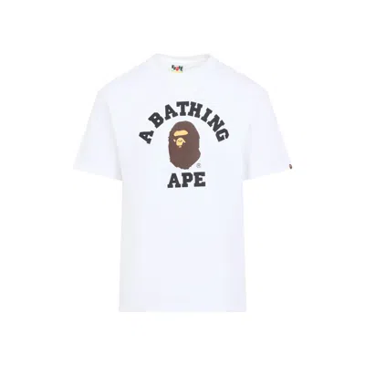 Bape A Bathing Ape Graphic T-shirt In White