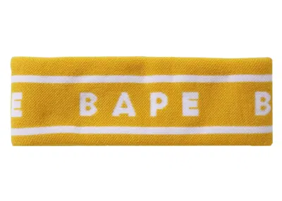 Pre-owned Bape A Bathing Ape Headband In Yellow
