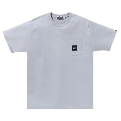 Pre-owned Bape A Bathing Ape Label Pocket Tee 'grey'