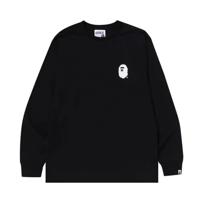 Pre-owned Bape A Bathing Ape Lettered Long-sleeve Tee 'black'