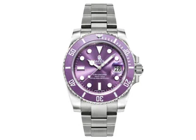Pre-owned Bape A Bathing Ape Type 1 X Watch In Silver/purple