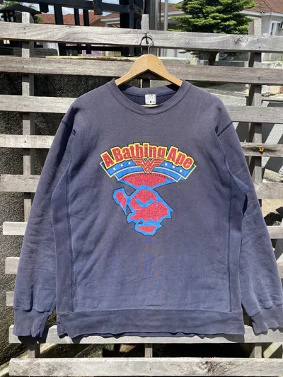 Pre-owned Bape A Bathing Ape Wonder Women Crewneck