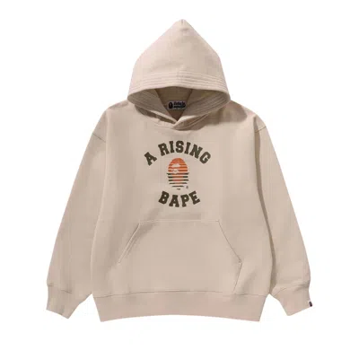 Pre-owned Bape A Rising Pullover Hoodie 'ivory' | Cream | Men's Size M In White