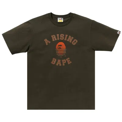 Pre-owned Bape A Rising Tee 'olive Drab' | Green | Men's Size Xxl