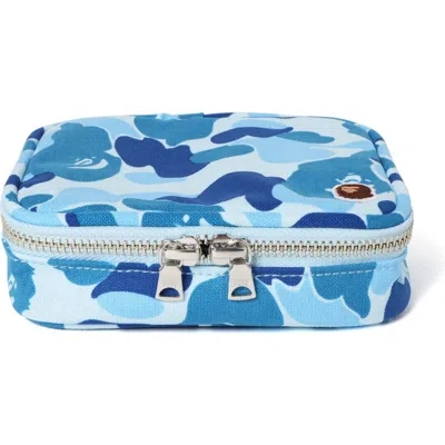 Pre-owned Bape Abc Amenity Pouch In Blue