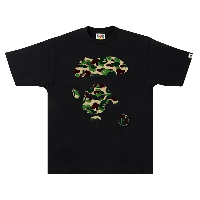 Pre-owned Bape Abc Ape Face Tee 'black/green'