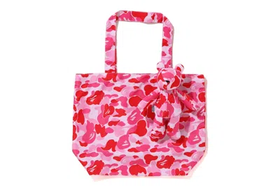 Pre-owned Bape Abc Bear Eco Bag In Pink