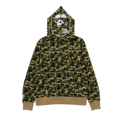 Pre-owned Bape Abc Camo 2nd Ape Pullover Hoodie 'green'