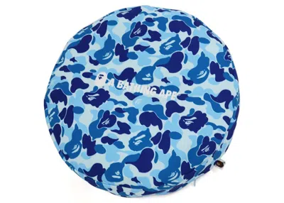 Pre-owned Bape Abc Camo A Bathing Ape Circle Fluffy Beads Cushion In Blue