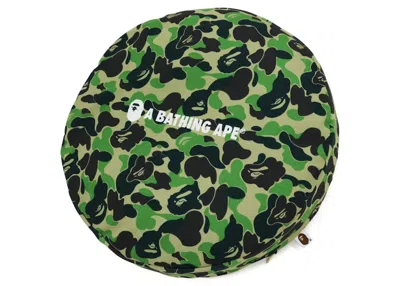 Pre-owned Bape Abc Camo A Bathing Ape Circle Fluffy Beads Cushion In Green