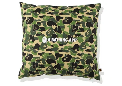 Pre-owned Bape Abc Camo A Bathing Ape Square Cushion In Green