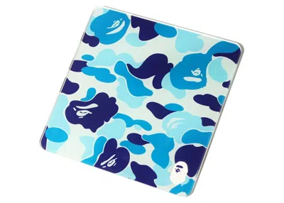 Pre-owned Bape Abc Camo Acrylic Plate In Blue