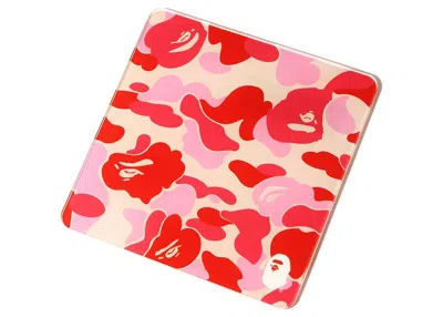 Pre-owned Bape Abc Camo Acrylic Plate In Pink