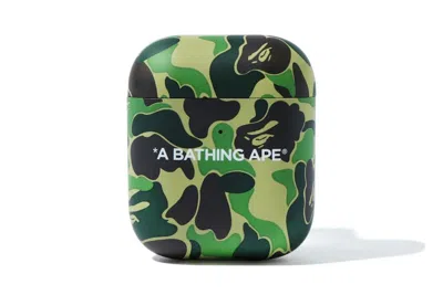 Pre-owned Bape Abc Camo Airpods Case In Green