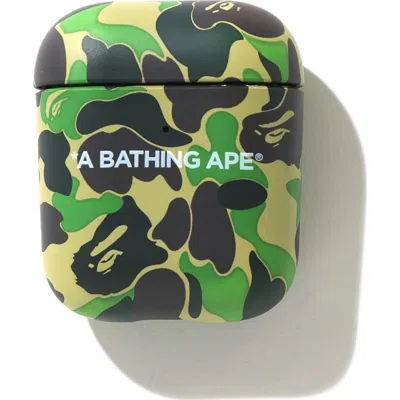 Pre-owned Bape Abc Camo Airpods Case (ss21) In Green