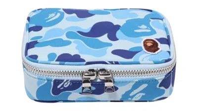 Pre-owned Bape Abc Camo Amenity Pouch (fw25) In Blue