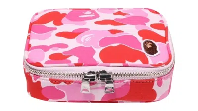 Pre-owned Bape Abc Camo Amenity Pouch (fw25) In Pink