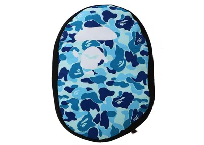 Pre-owned Bape Abc Camo Ape Head Cushion In Blue