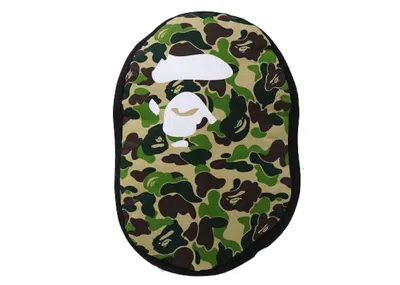 Pre-owned Bape Abc Camo Ape Head Cushion In Green