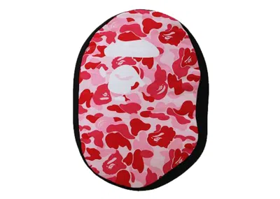 Pre-owned Bape Abc Camo Ape Head Cushion In Pink