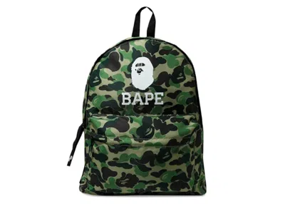 Pre-owned Bape Abc Camo Ape Head Daypack Backpack In Green