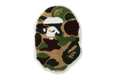 Pre-owned Bape Abc Camo Ape Head Rug In Green