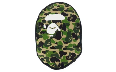Pre-owned Bape Abc Camo Apehead Pillow In Green
