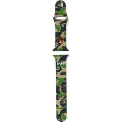 Pre-owned Bape Abc Camo Apple Watch Band Green In Multi