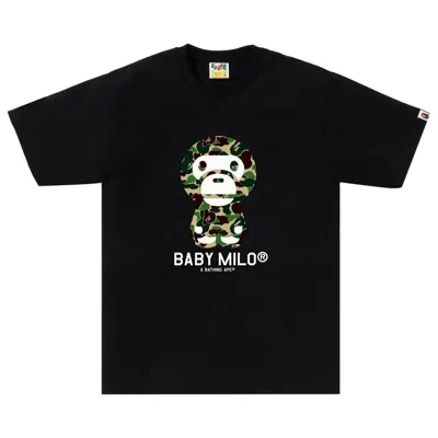Pre-owned Bape Abc Camo Baby Milo Tee 'black/green' | Men's Size L