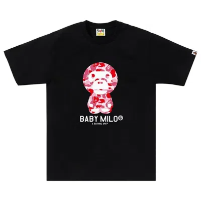 Pre-owned Bape Abc Camo Baby Milo Tee 'black/pink' | Men's Size Xl