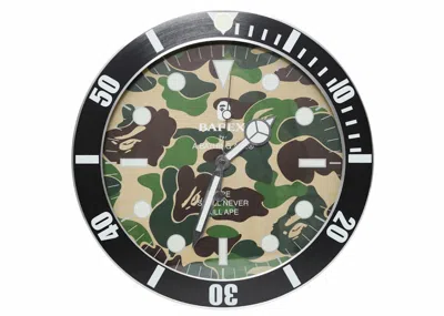 Pre-owned Bape Abc Camo X Wall Clock In Black