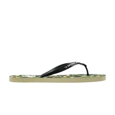 Pre-owned Bape Abc Camo Beach Sandal 'green' | Men's Size M