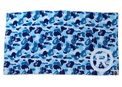 Pre-owned Bape Abc Camo Beach Towel In Blue
